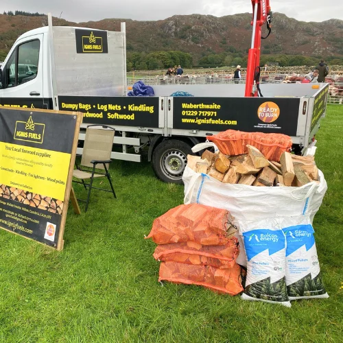 Firewood Suppling with loading truck & bags